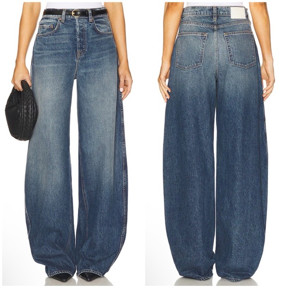 GRLFRND Paola Barrel Leg Long Inseam Jeans in Austin Size 25